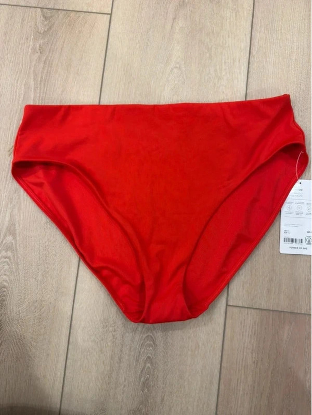 Athleta NWT High Rise Swim Bottom Red